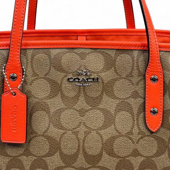 Coach Signature Coated Canvas Drawstring Carryall Bag - Picture 10 of 16